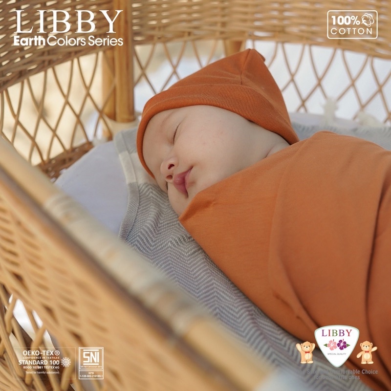 Libby Comfy Topi Bulat - Libby Earth Topi bayi /Libby Comfy Set Topi Tali - Topi Bayi 1 Pcs