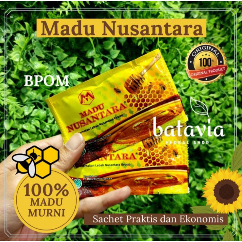 

Madu Nusantara Sachet Royal Jelly Bee Polen 20 gram Madu Murni 100%