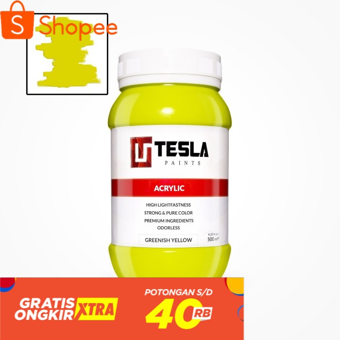 

Tesla Acrylic 500 ml Greenish Yellow
