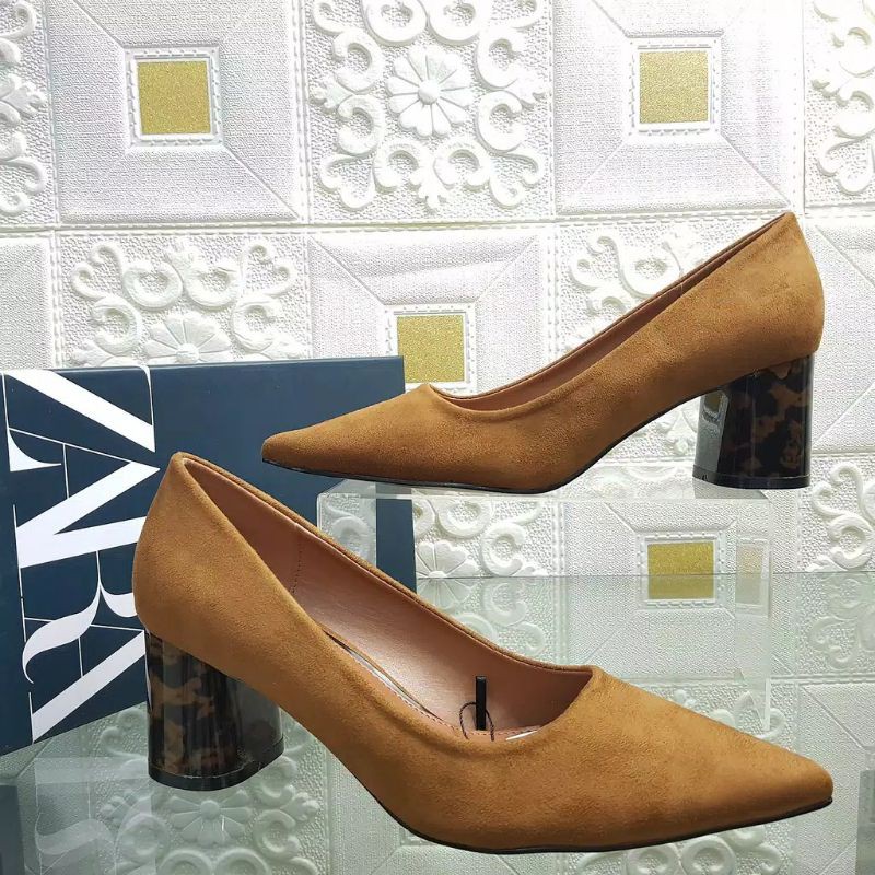 Zara Suede Painted Heels