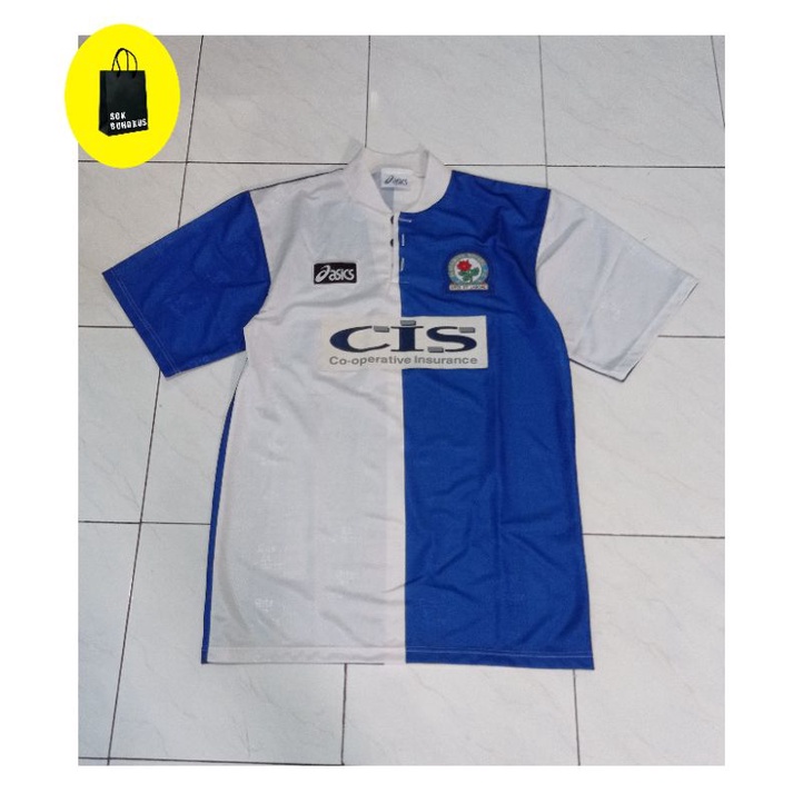 Blackburn Rovers Jersey, 1996-1998 Home, Made in UK