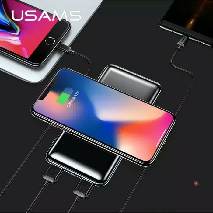 Powerbank Wireless Charger Usb Usams Pb2 10000Mah Original Power Bank