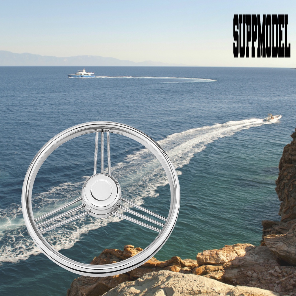 Cover Stir 9 Jari-Jari Bahan Stainless Steel Warna Silver 13.5 &quot;Untuk Perahu