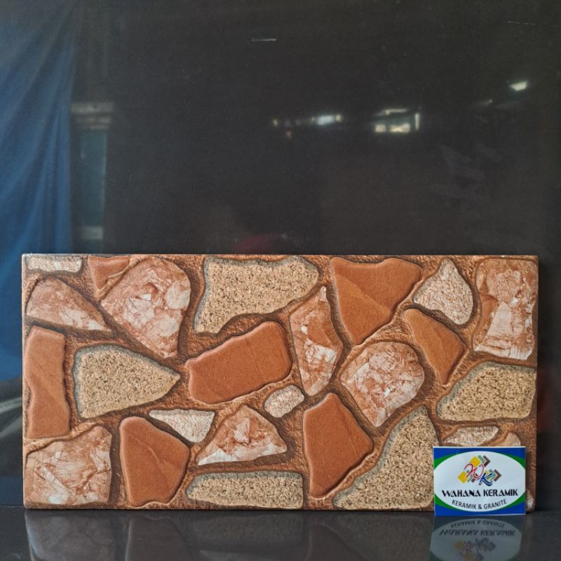 keramik dinding motif batu alam / dinding teras / dinding pagar ACCURA 20X40 VALDEZ BEIGE