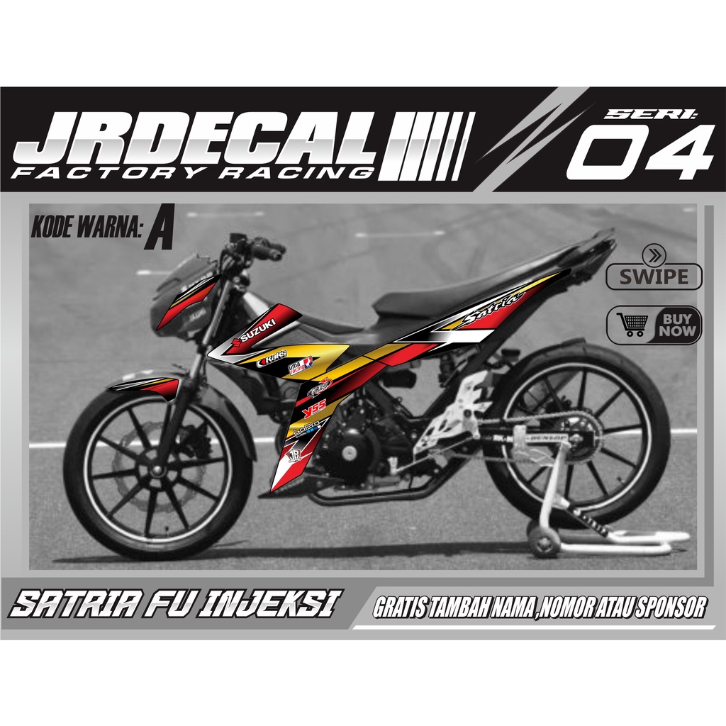 (BISA COD) STICKER STRIPING SATRIA FU FI INJEKSI 150 SEMIFULL CUSTOM VARIASI RACING - STIKER SATRIA 