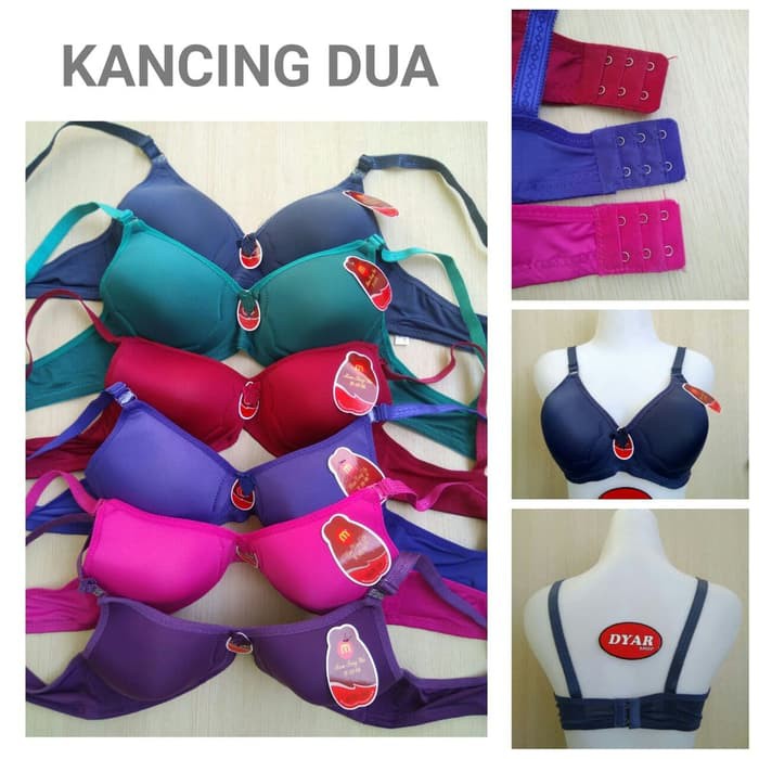 ZASKIYA - BH XIANG CAO BH BUSA TANPA KAWAT / Bh Xiang Cao Motif Renda Bh Busa Tanpa Kawat Kancing Bra Wanita