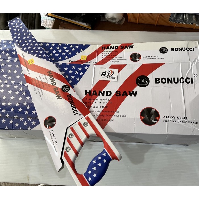 [12PCS] Gergaji Gorok Graji Tangan Kayu GG Karet Amerika USA Bonucci 18&quot;