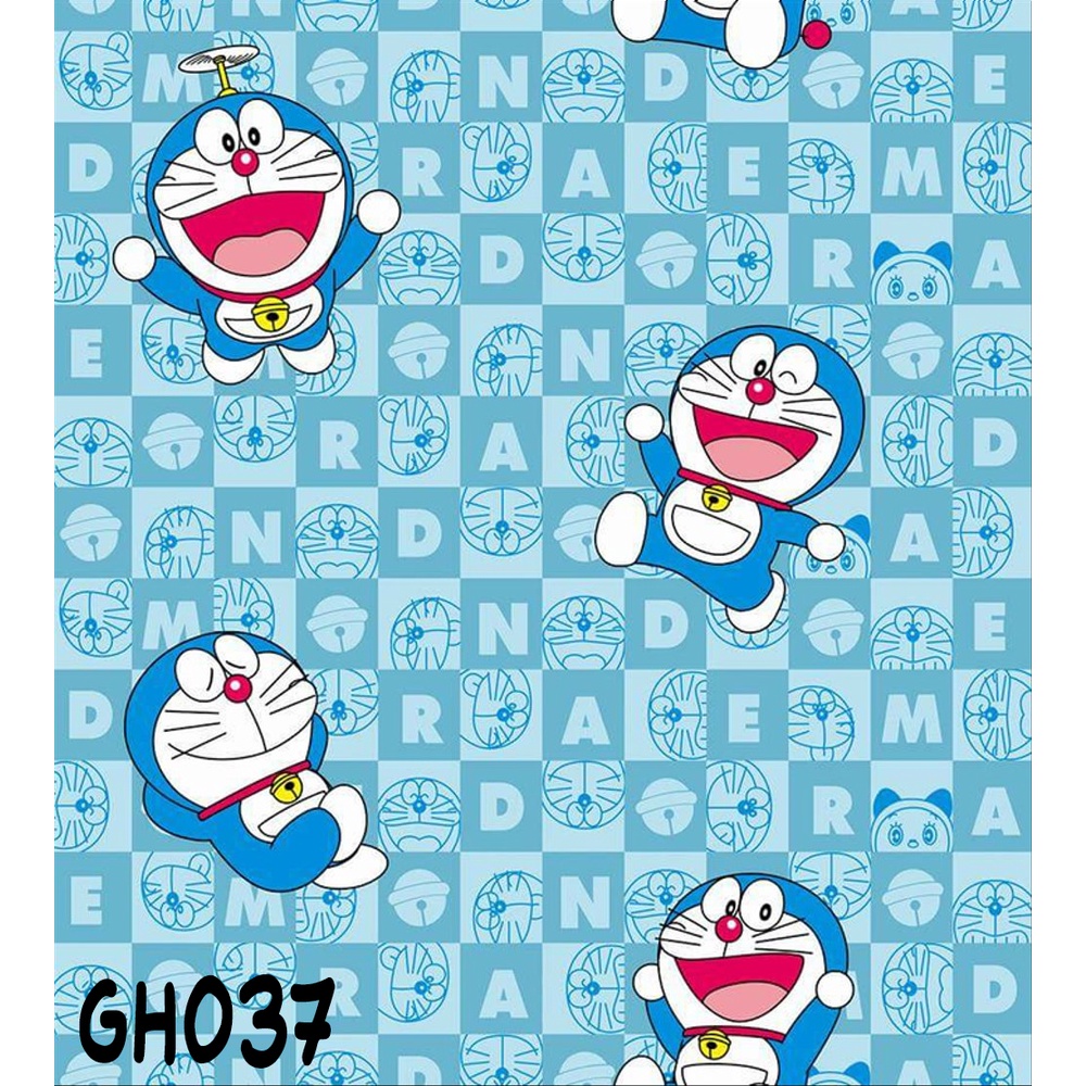 PAKET PROMO 5 ROLL Wallpaper Stiker Dinding Wallpaper Stiker Ruang Tamu Wallpeper Tembok Kamar Tidur 3d Karakter &amp; Elegant Murah MOTIF KARAKTER DORAEMON / HELLO KITTY