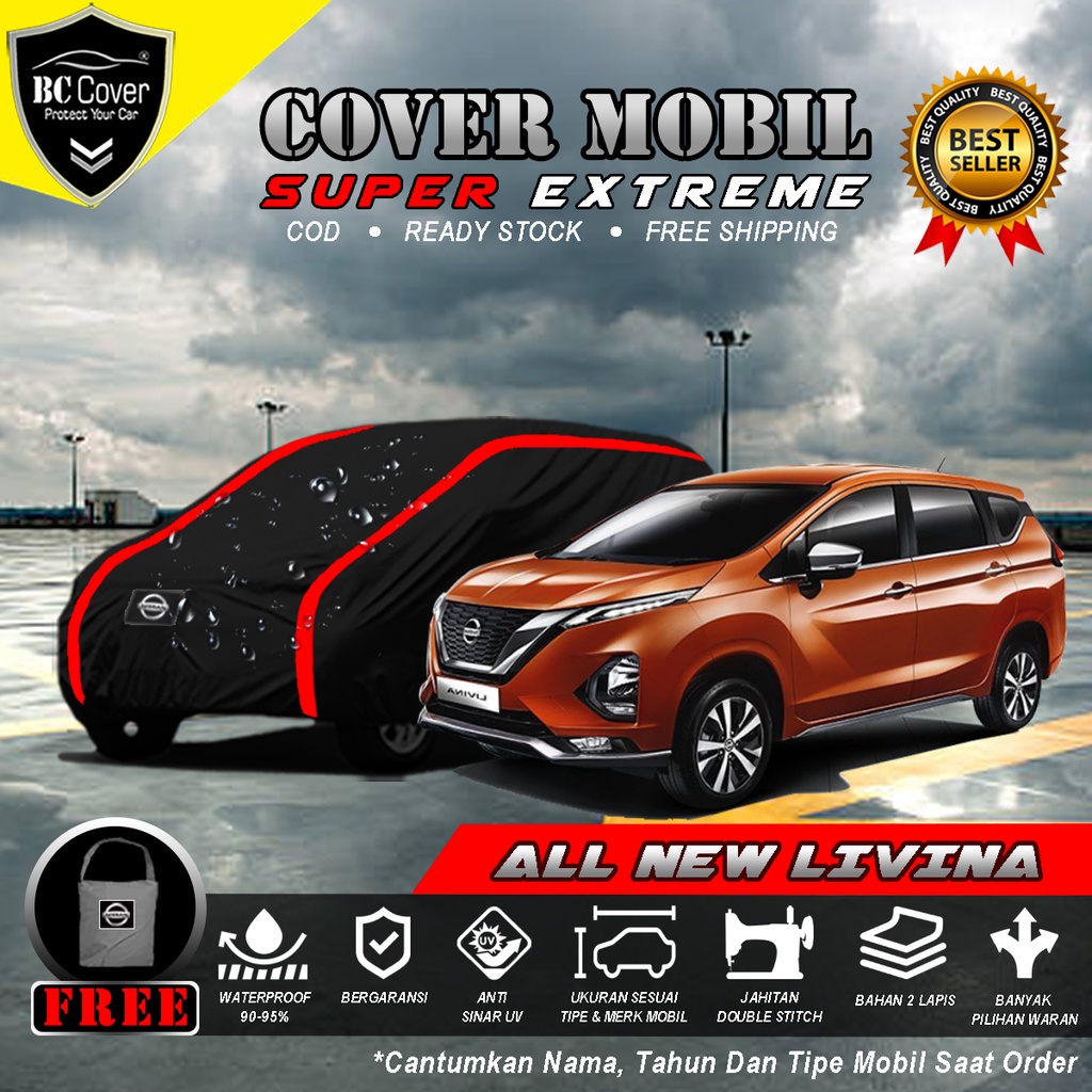 Body Cover Mobil Nissan Livina Outdoor Waterproof / Sarung Mobil All New Livina Waterproof / Selimut Tutup Penutup Mantol Kerudung Mantel Mobil Nissan All New Livina Waterproof Outdoor Anti Air