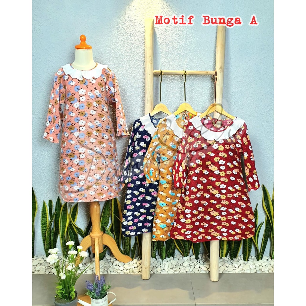 Dress Turun Naik Anak / Dress Turun Naik Anak Anak Viral / Dress Turun naik Kembang Bunga / Baju Tur