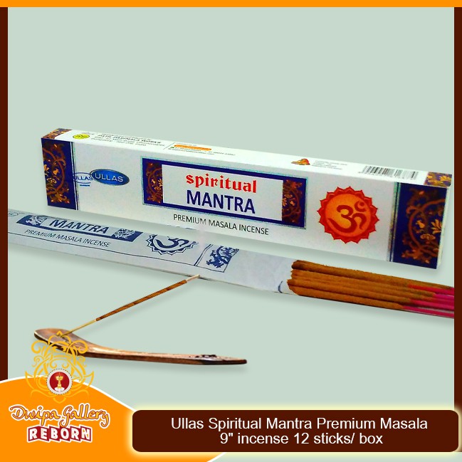 Ullas Spiritual Mantra Premium Masala 9&quot; incense 12 sticks/ box