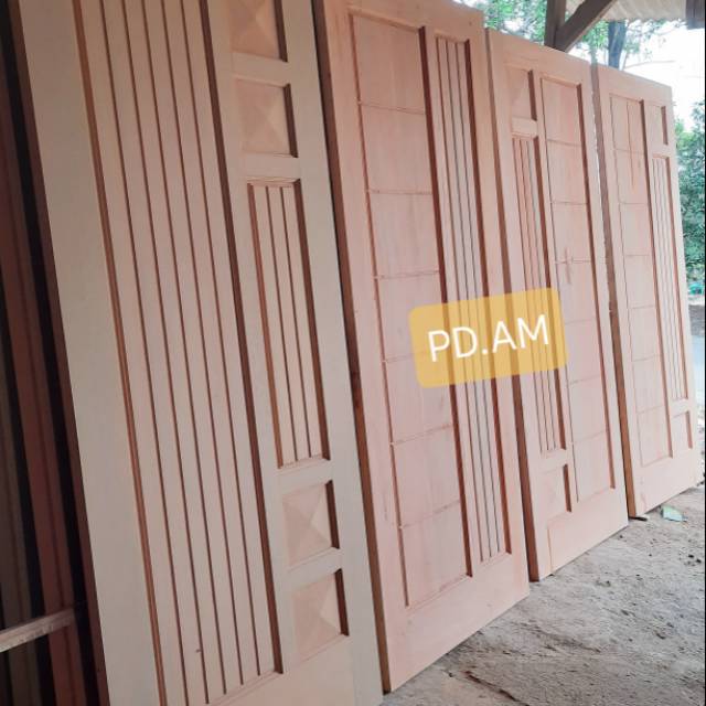 SET KUSEN + PINTU SINGLE/KAMAR KAYU MAHONI