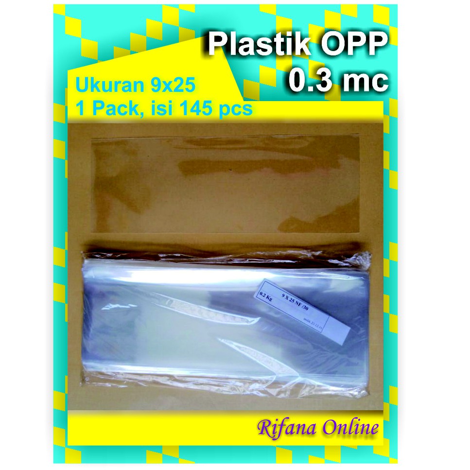 Plastik OPP Ukuran 9 x 25 cm