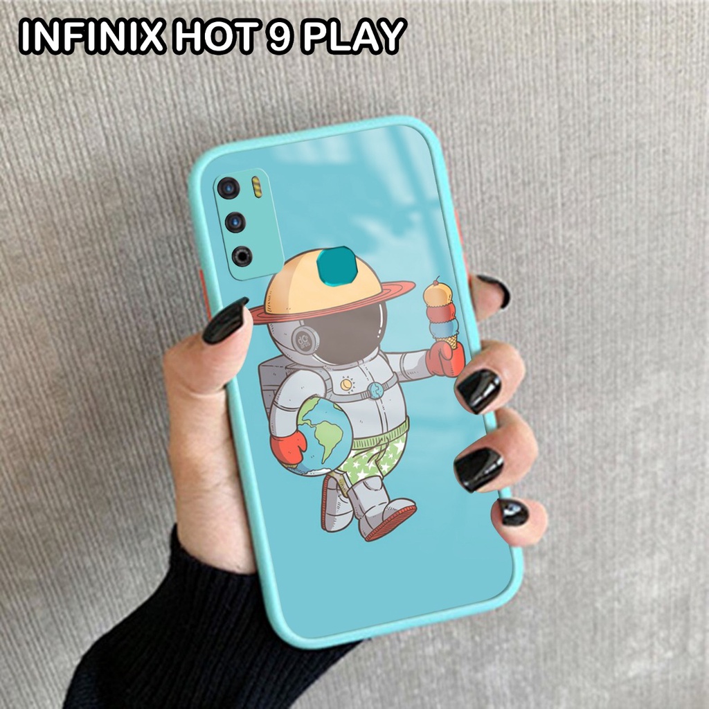 Softcase Kaca Warna Tosca/Hijau Mint Infinix Hot 9 Play Terlaris [FC02] Case Infinix Hot 9 Play - Si