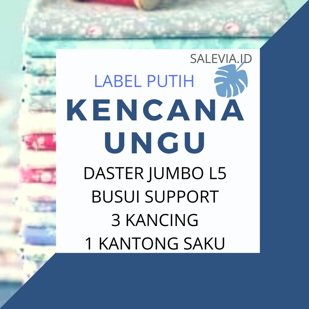 salevia.id-Daster Ibu Jumbo L5 Kencana Ungu Label Putih/Busui Support