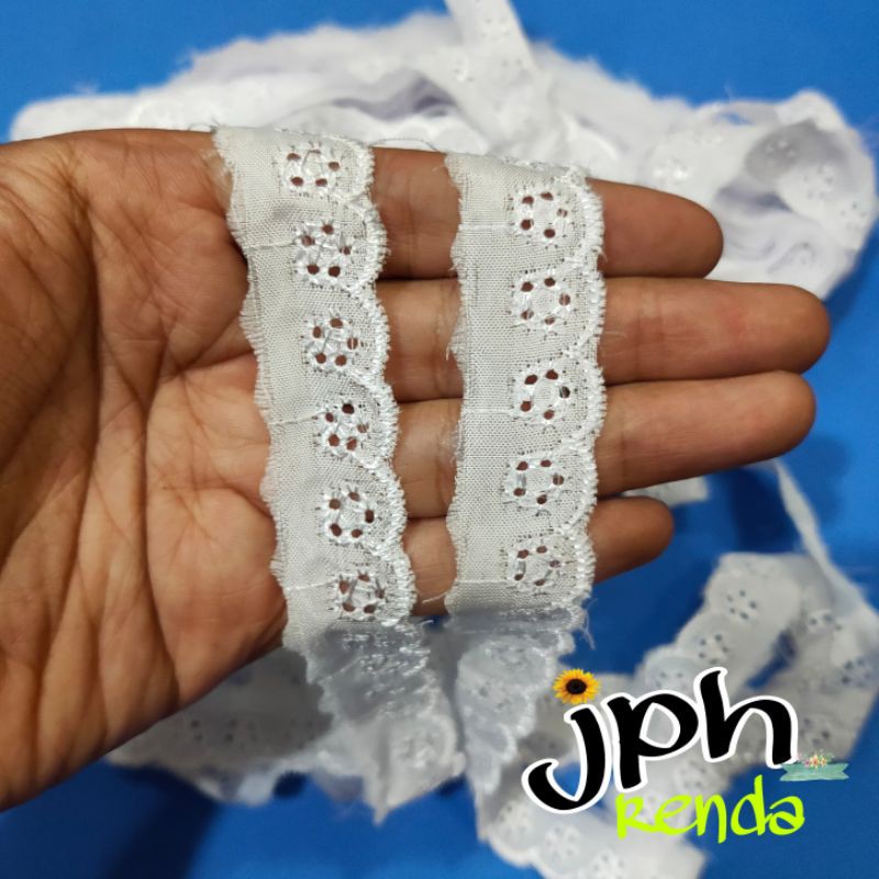 Renda katun lubang 5 , renda katun lubang lima (per roll 15yard)