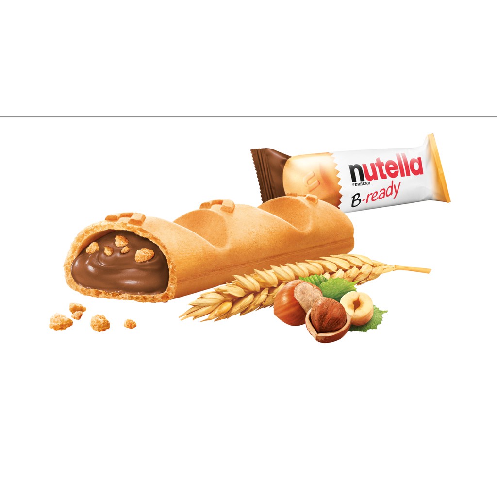 [HALAL] Nutella B-Ready T6 132gr Nutela Fererro BReady Wafer Isi 6pc Cokelat Hazelnut Bueno