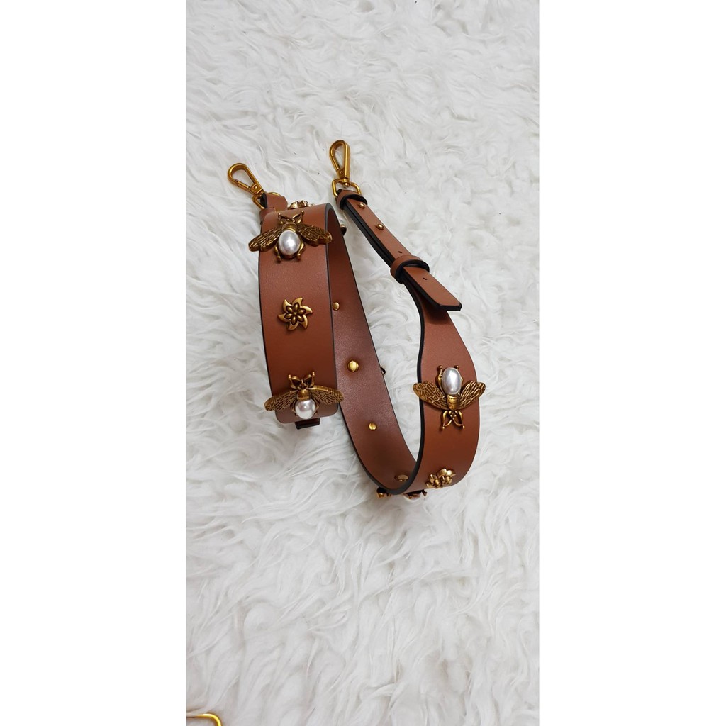 bagstrap Bee tidak tajam ringan dan lembut Leather tas tali fashion panjang strap tas