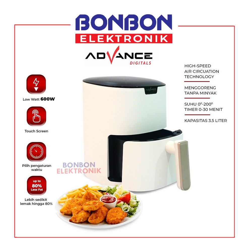 Advance Electric Air Fryer ADF-35D 3.5L 600 Watt / ADF 35D