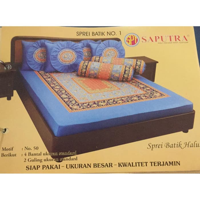 Saputra Sprei Batik 180x200 Full Katun Motif 50 / Seprai No 1