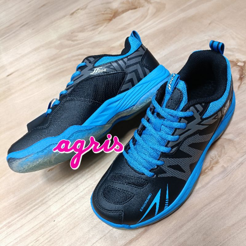 SEPATU BADMINTON RS JF 864 HITAM/BIRU