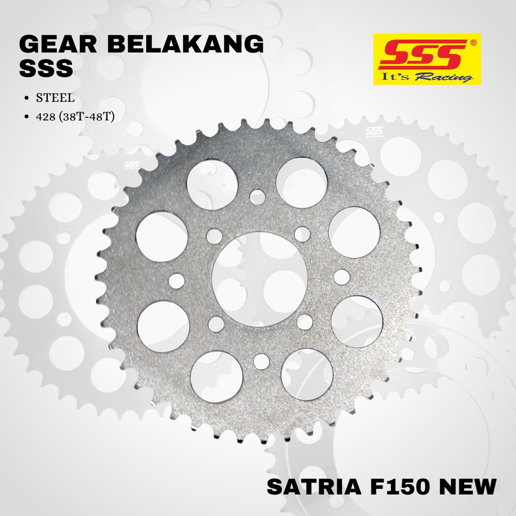 Gear gir SUZUKI Satria Fu New f150 new shogun smash sss 428 31 32 33 34 35 36 37 38 39 40 41 42 43 44 45 STEEL SILVER