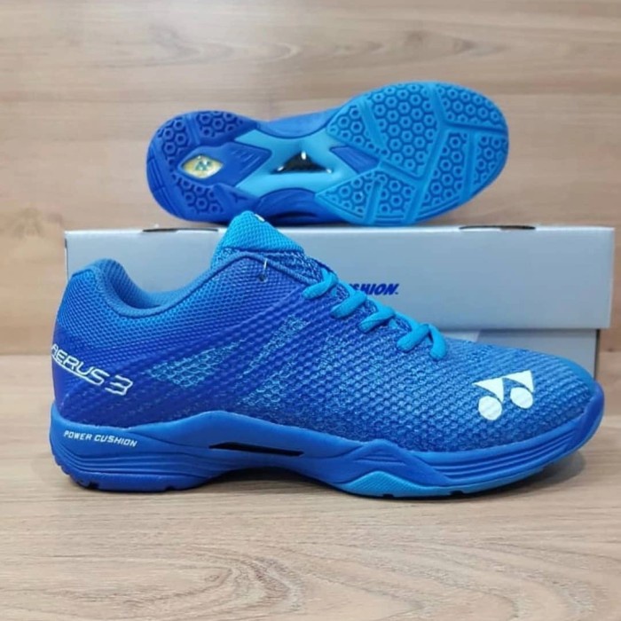 sepatu badminton yonex aerus 3 original authentic - Biru, 40