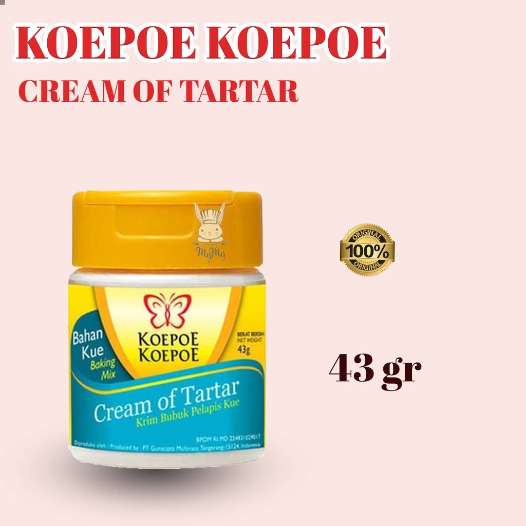 

Cream of Tartar / Krim Bubuk Pelapis Kue - 43G (KOEPOE KOEPOE BRAND)