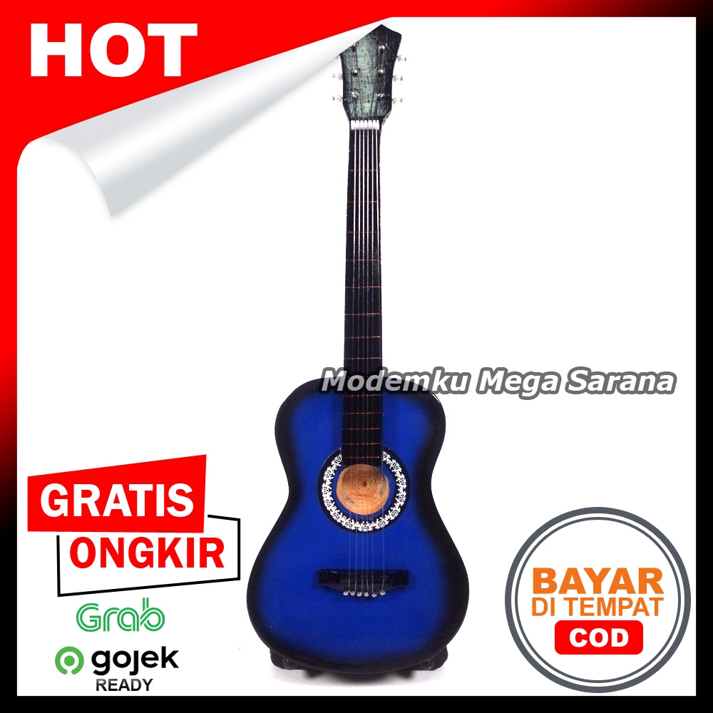 Miniatur Gitar Kayu + Stand - GTR11