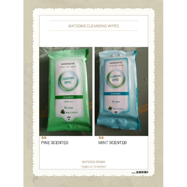 Tisu basah / cleansing wipes / tissu basah / wet tissu 1bgks isi 10s