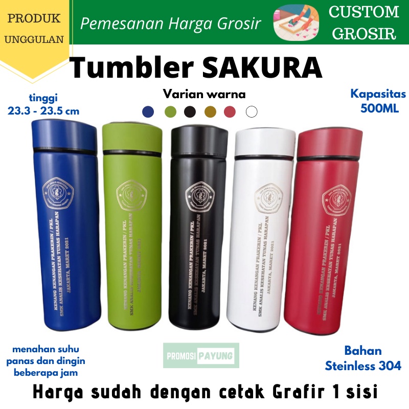 Jual Tumbler Custom Grosir Tumbler Life 500ml Cetak Nama Logo Laser Grafir Souvenir Promosi 6190