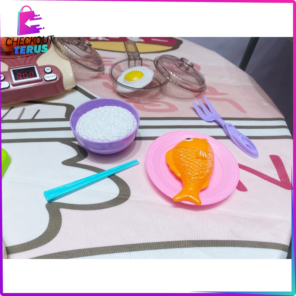CT M150 M152 Mainan Masak Masakan KOMPOR UAP Set Anak Perempuan Kitchen Set Mainan Dapur Anak Pretend Play