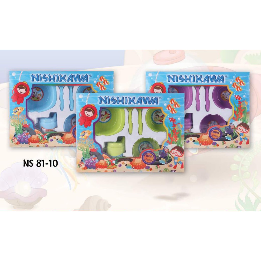 Promo !! SALE !! Feeding Nishikawa Ukuran Small - Feeding Set Bayi - Tempat Makan Bayi