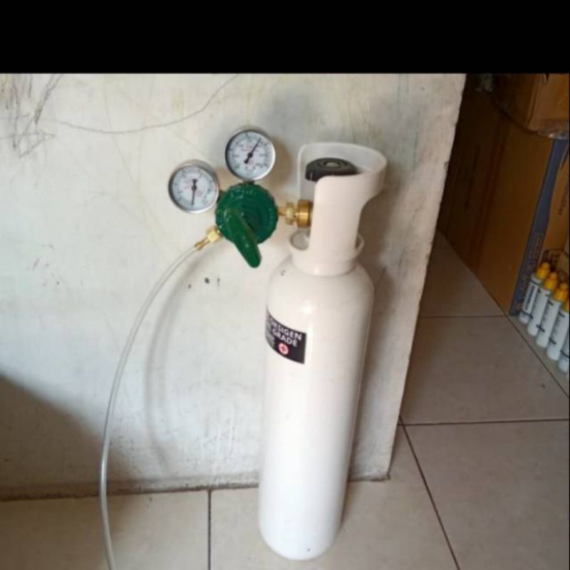 Tabung Oksigen Paking ikan Lengkap Siap Pakai