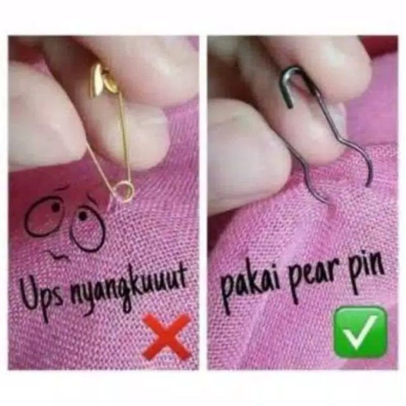 Termurah Peniti Labu / Peniti Bohlam / Peniti Hijab / Peniti Jilbab Anti Karat / Pear Pin