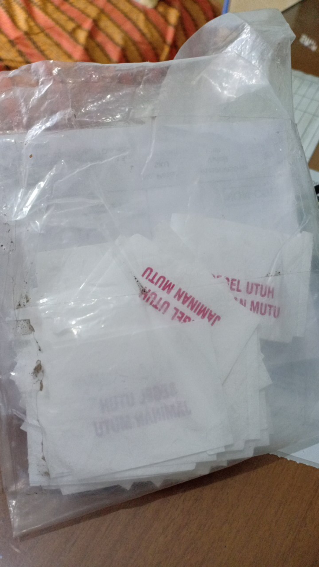 50pcs Segel Plastik Ukuran 3.5cm X 4.5cm - Botol Marjan / Uc 1000 / Durol / Dumex