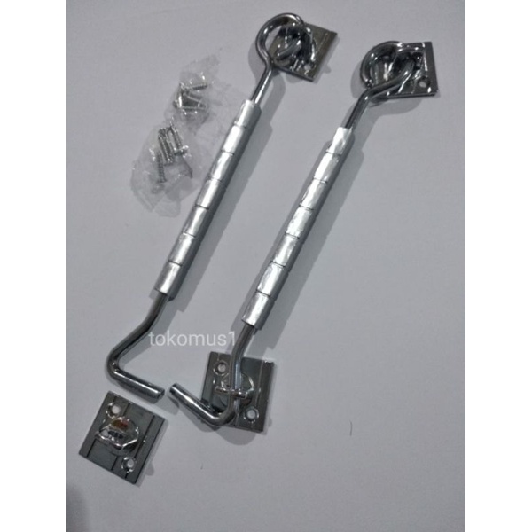 HAK ANGIN SEGI KOTAK / CANTOLAN JENDELA STAINLESS 8 INCHI  PER 2 PCS GIORDINI