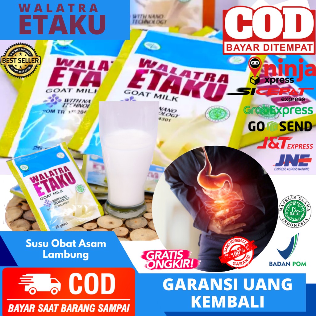 

Susu Obat Asam Lambung, Maag Kronis, Lambung Perih - Walatra Etaku Susu Kambing Etawa - BPOM