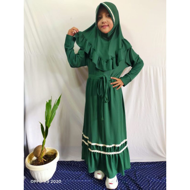 gamis syafira anak ( set hijab )