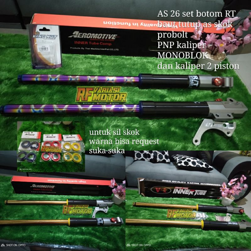 AS 26 SET//PAKET AS 26 GOLD RAINBOW SET BOTTOM RT STAGE 6 PNP KALIPER 2 PISTON DAN MONOBLOK