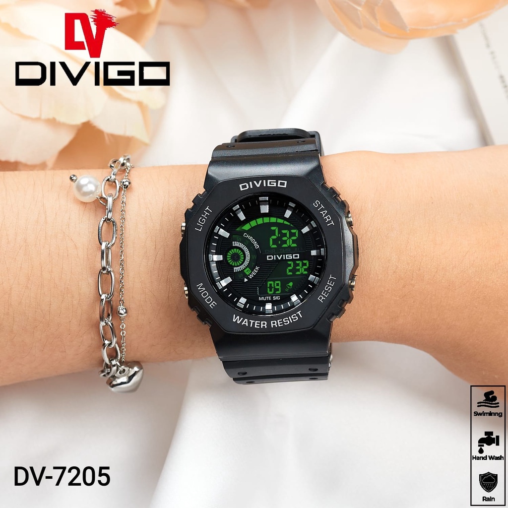 (BW) Jam Tangan Fashion Pria/Wanita Terbaru DIVIGO DV-7205