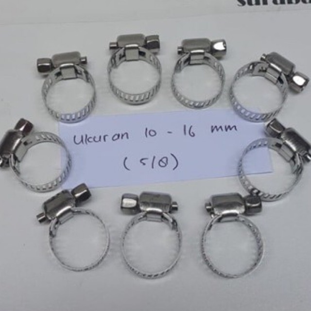 Klem Selang VOXY Stainless Steel 5/8&quot; - Cleam Slang Stenles Tw Kilap 5/8 in - Kleam Clem 5/8in