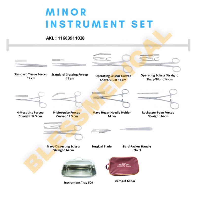 Minor Set Lengkap / Set Bedah Minor Lengkap