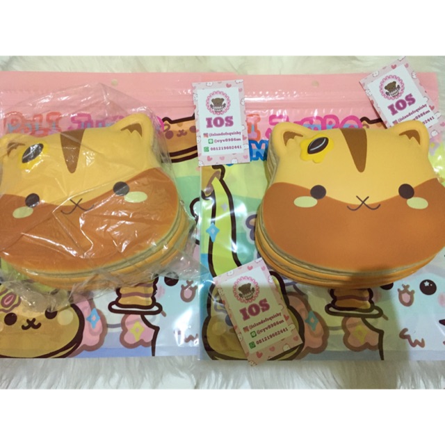 Squishy jumbo big popular boxes poli pancake lisenced original soft slow rising rare cute pancakes