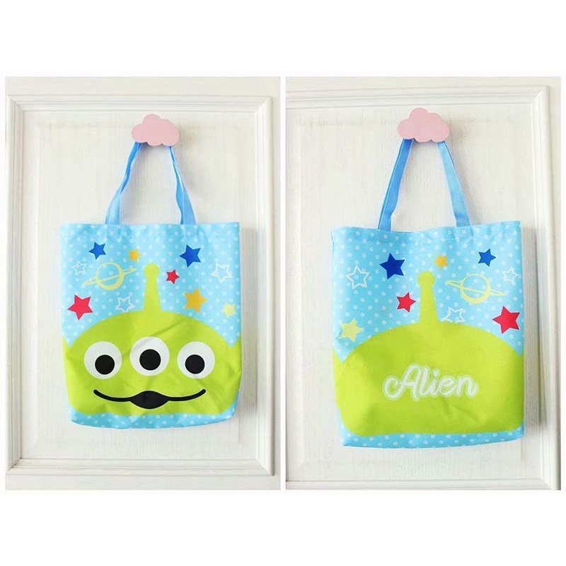 KANTONG BELANJA STITCH LOTSO WINNIE DONALD DAISY DUCK WINNIE THE POOH CHIP DALE ALIEN TAS TOTE SHOPPING BAG TAS LIPAT