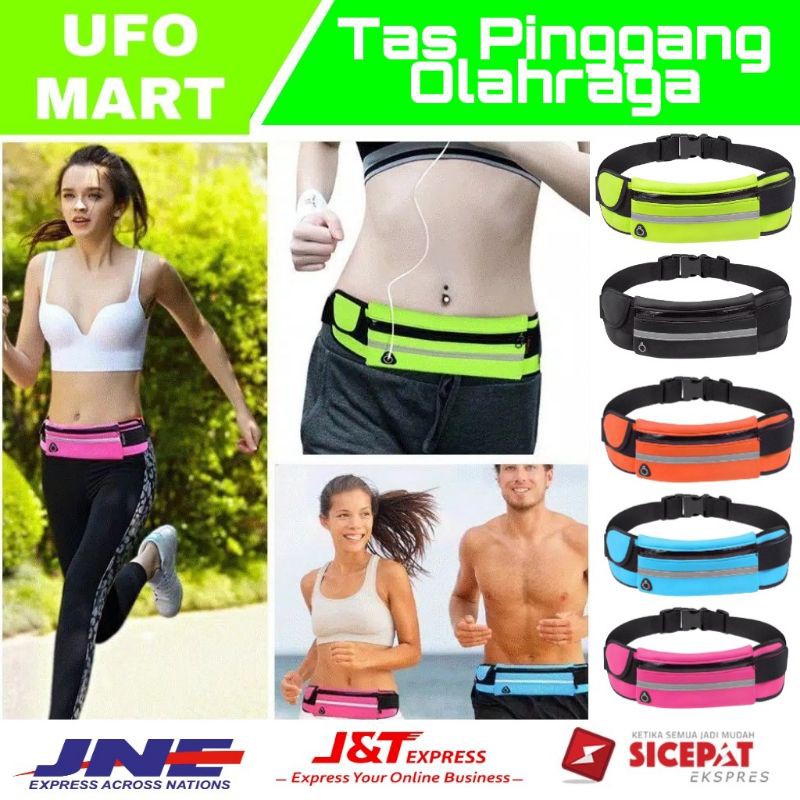 Tas Pinggang Olahraga lari Bisa Muat Hp Wanita Pria - tas Pinggang Jogging Gym waterproof anti air