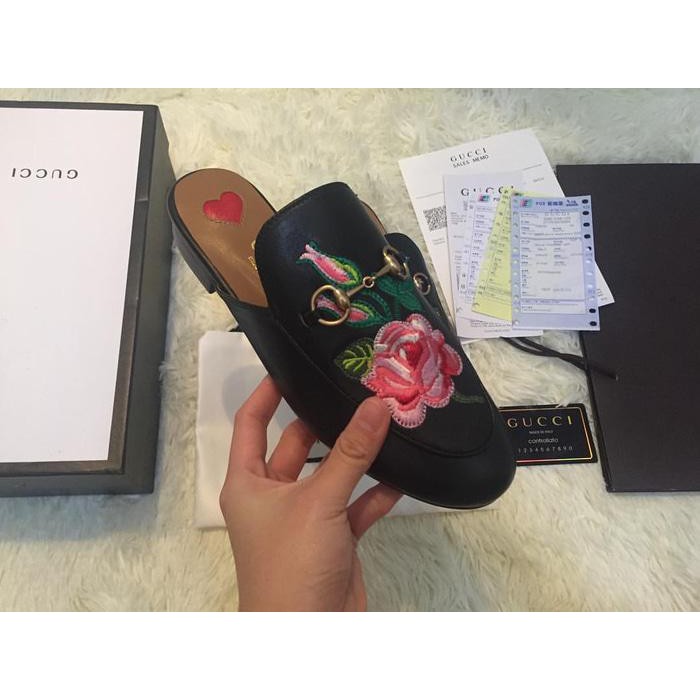 gucci princetown floral