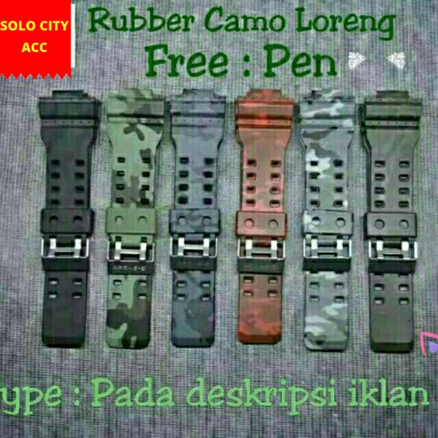 TALIJAM CASIO G-SHOCK DG2077 DG2081 RUBBER STRAP TALI JAM CASIO DG 2077 DG 2081