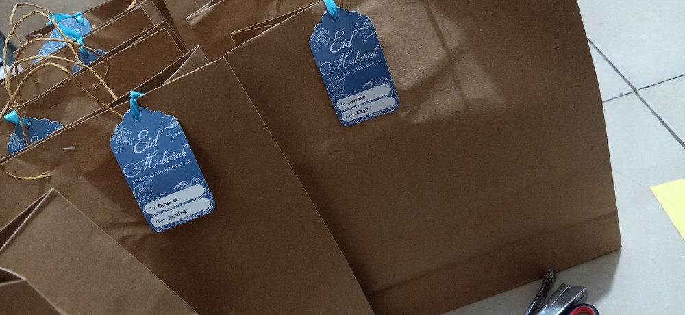 Stiker Toples Kue Lebaran Idul Fitri Free Input Logo