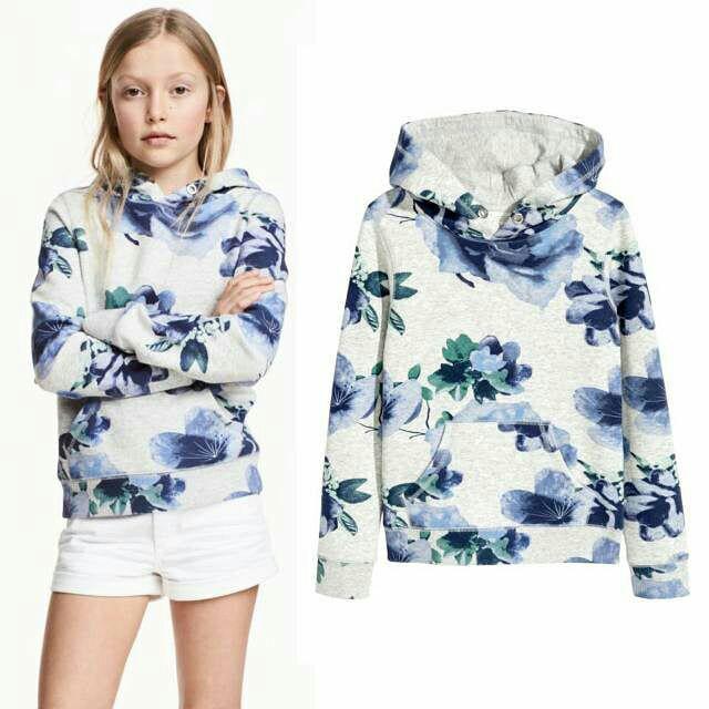 h&m floral hoodie